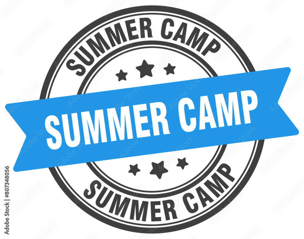 summer camp stamp. summer camp label on transparent background. round sign summer camp stamp. summer camp label on transparent background. round sign