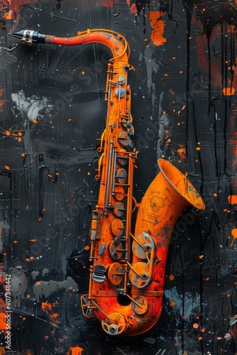 Close Up of a Saxophone on Blurry Background