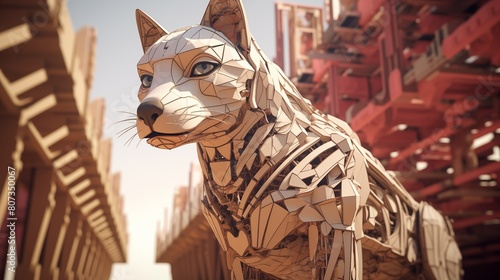 AI Architecture Crafting Animal-Inspired Edifices. photo