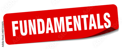 fundamentals sticker. fundamentals label