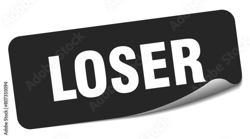 loser sticker. loser label
