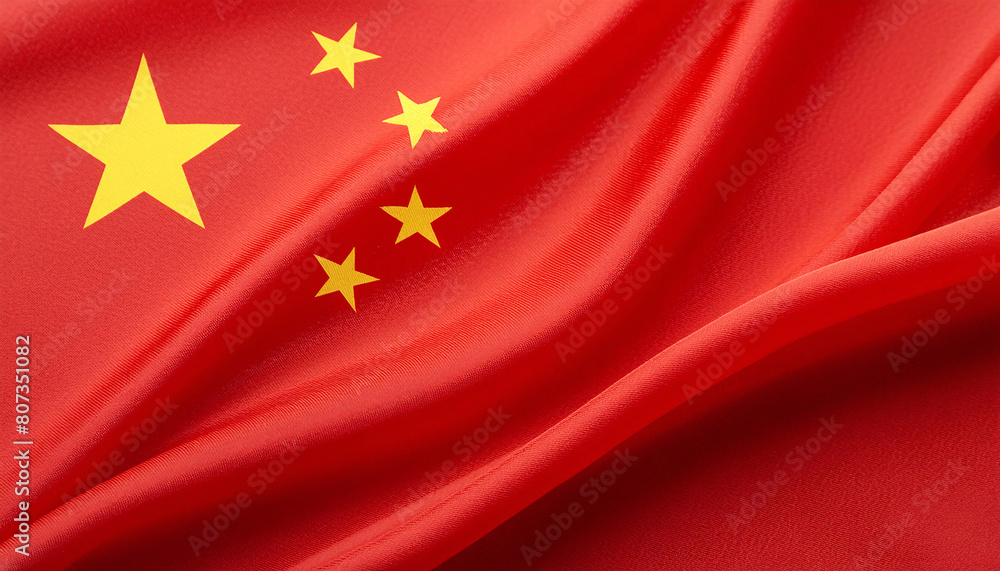 Realistic Artistic Representation of the China waving flag Realistic Artistic Representation of the China waving flag