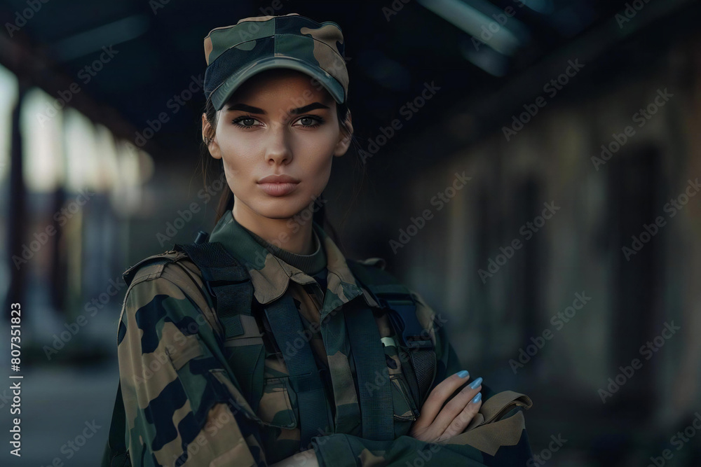 Courageous Commander: Portrait of a Strong Female Military Officer Courageous Commander: Portrait of a Strong Female Military Officer
