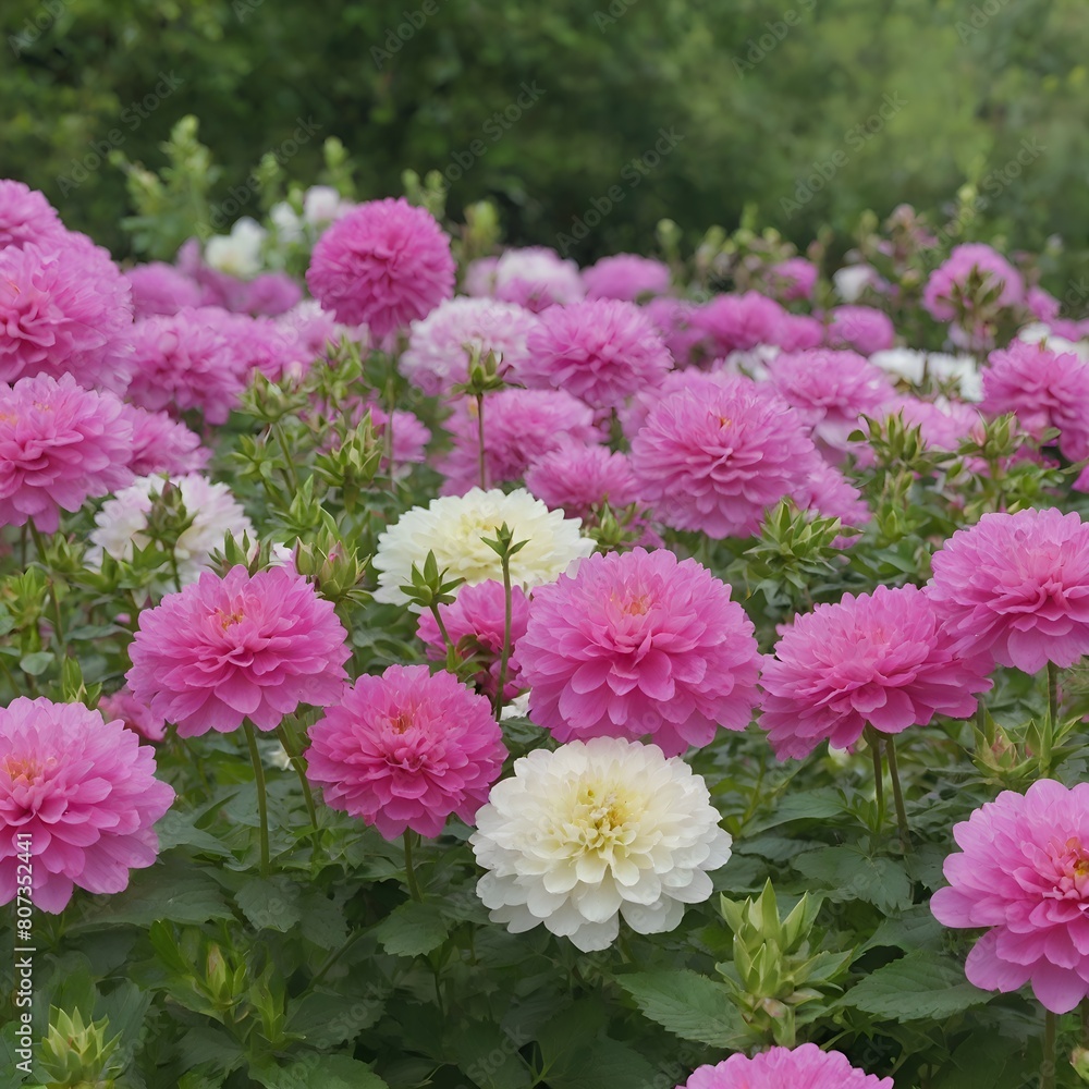 Fototapeta premium pink and white chrysanthemum