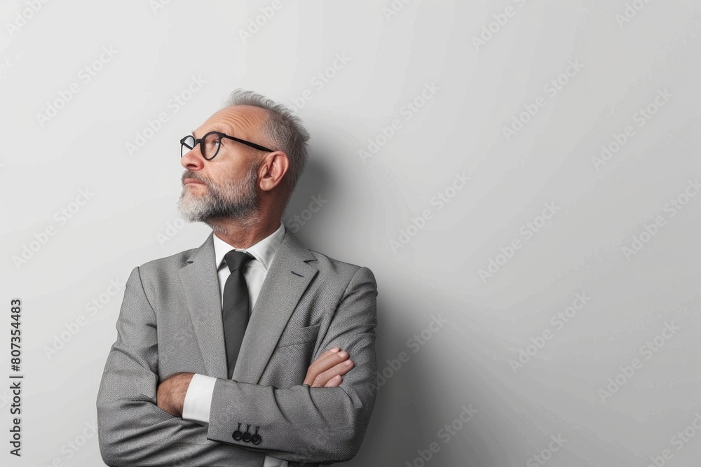A man in a suit and tie leaning against a wall. Suitable for business concepts A man in a suit and tie leaning against a wall. Suitable for business concepts