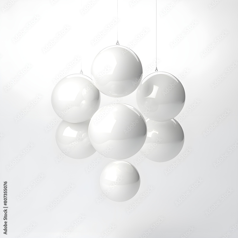 silver christmas balls on isloated background silver christmas balls on isloated background