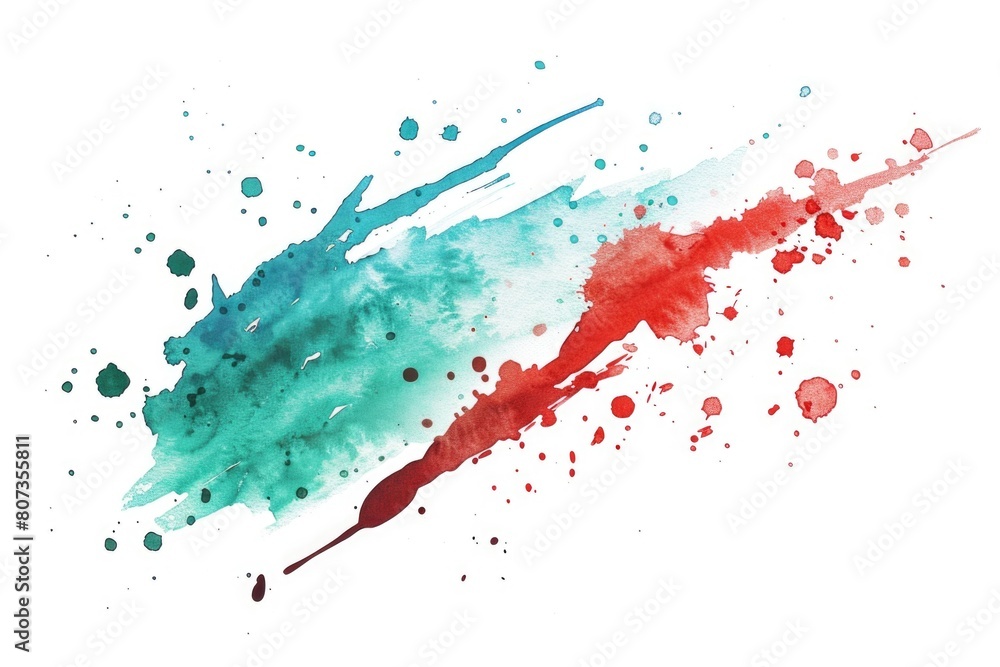 Colorful paint splatter on a white background, perfect for artistic projects