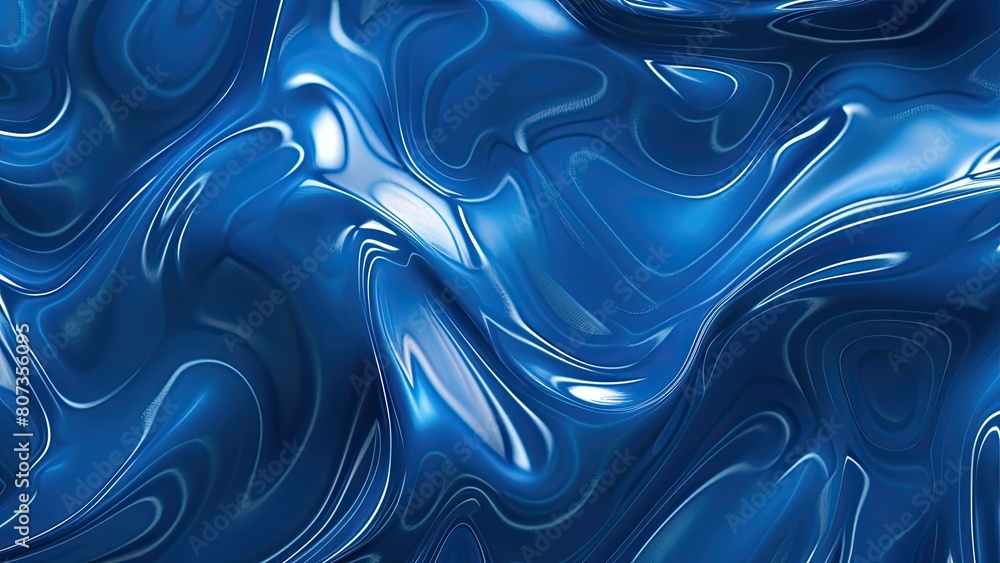 Fototapeta premium Blue liquid fluid abstract background