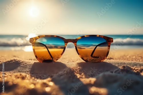 Wallpaper Mural sunglasses on the beach Torontodigital.ca