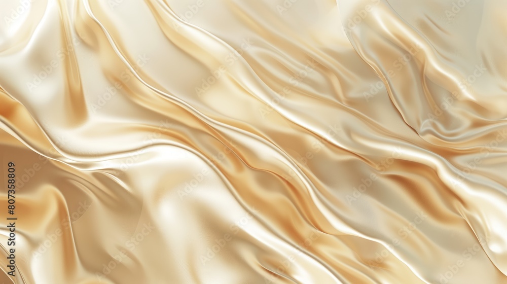 An abstract biege curved silk texture. Wavy fluid modern deluxe background. An abstract biege curved silk texture. Wavy fluid modern deluxe background.