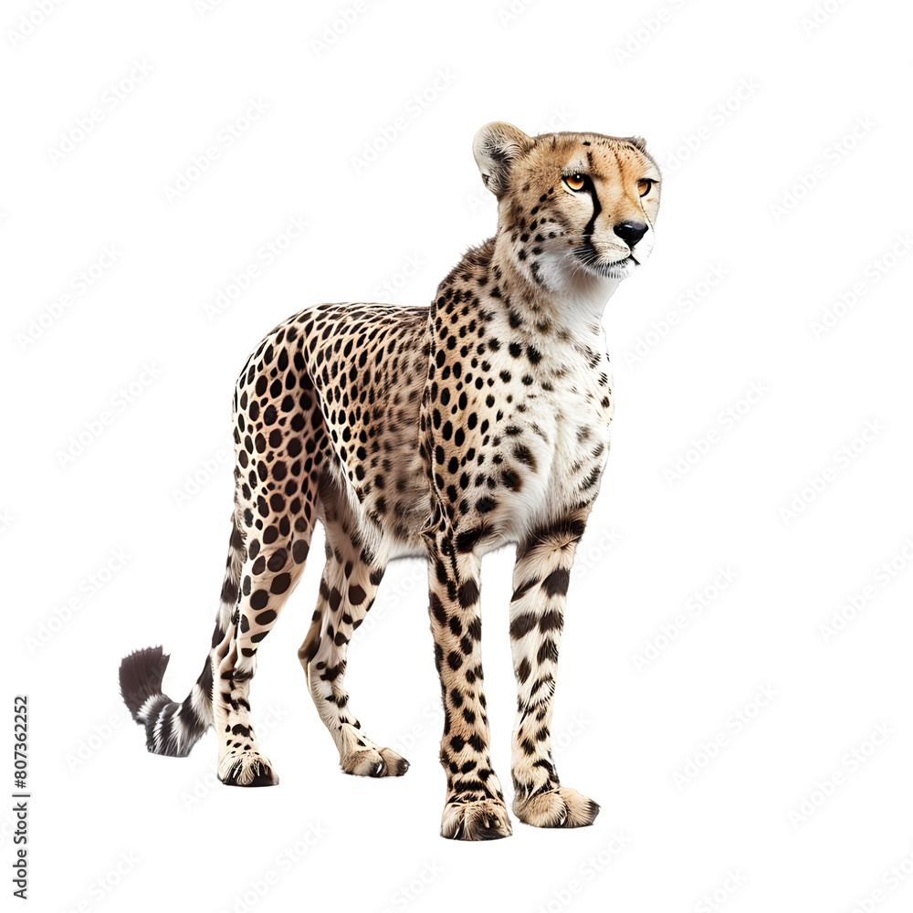 Cheeta on isolated white background Cheeta on isolated white background