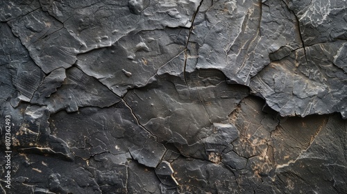 Detailed close up of a rock with cracks. Perfect for geological concepts or textures in design projects