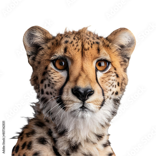 Cheeta on isolated white background