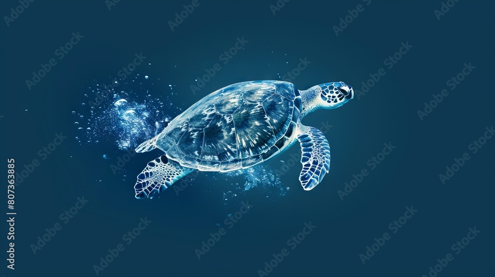 Fototapeta premium Turtle concept logo design