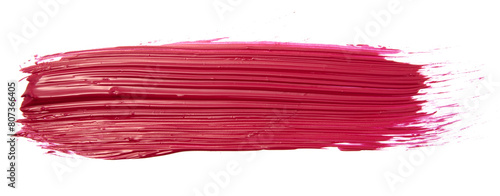 Φωτογραφία Vivid and glossy red acrylic paint smear isolated on a white background
