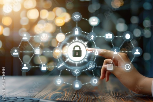 Secure platform strategies authenticate laptop security, incorporating cyber protection and hacking prevention; digital locks enhance security measures.