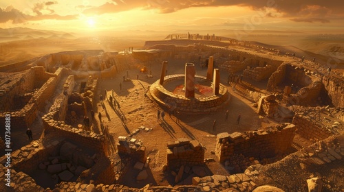 Gobeklitepe in Sanliurfa. The Oldest Temple of the World. Gobekli Tepe is a UNESCO World Heritage site.