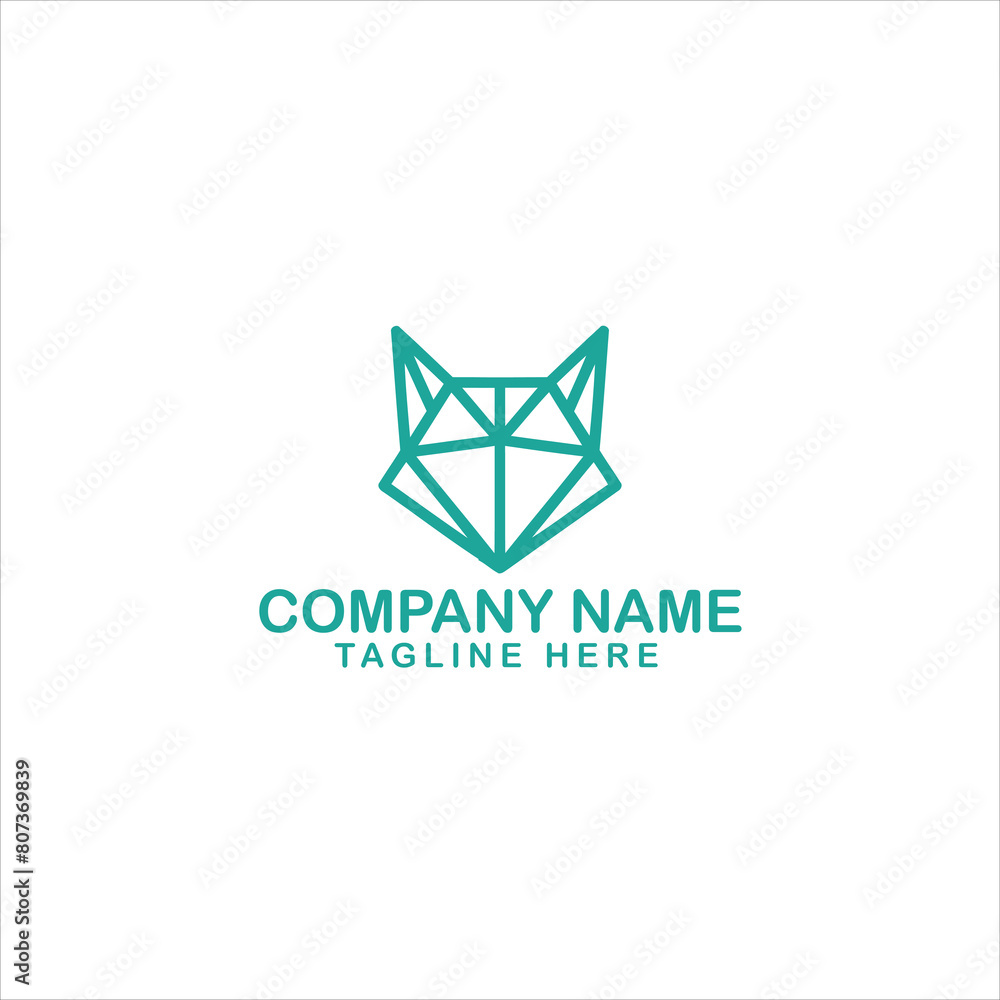 Fototapeta premium creative fox Animal Modern Simple Design Concept 
