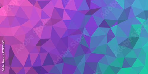 Abstract Isometric Triangle Low Poly Fractal Design Gradient Mosaic Textured Background. For Interior design & Backdrop, Websites, Presentations, Brochures, Luxury/Premium Packaging