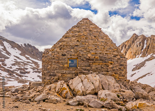 John Muir cabin at the top of John Muir pass in the Eastern sierras of California