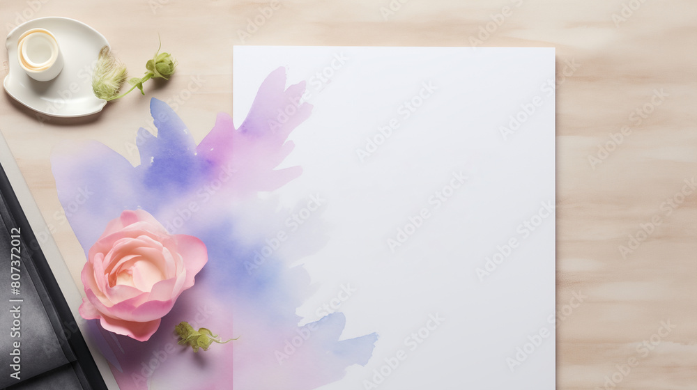 Obraz premium a paper with a flower on it