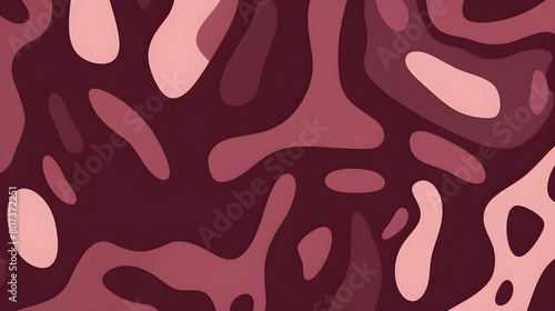 Organic Shapes in burgundy Tones. Flat and minimalistic Wallpaper