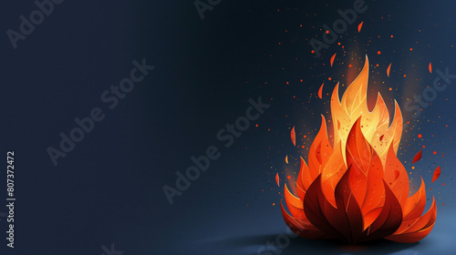 bonfire of saint john vector drawing