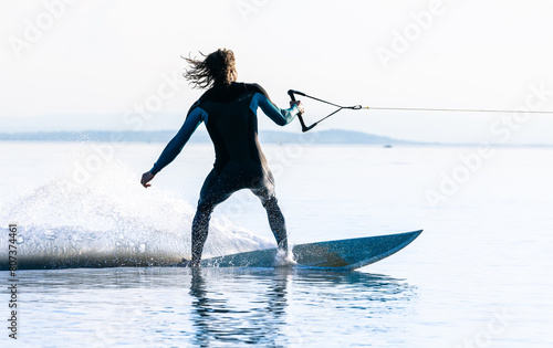 snowboarder on the water