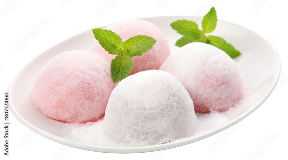 PNG Mochi ice cream dessert plant plate. PNG Mochi ice cream dessert plant plate.