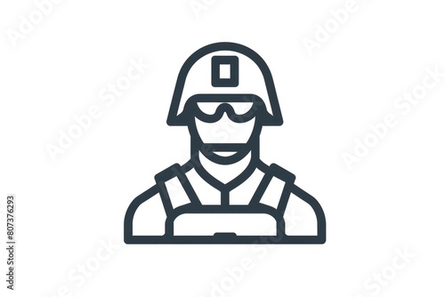 A man wearing a helmet and glasses. Perfect for safety and construction concepts © Fotograf