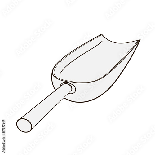 large metal scoop for flour and bulk products