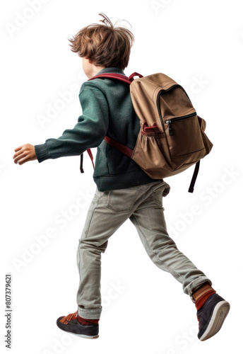 PNG Backpack walking child bag.