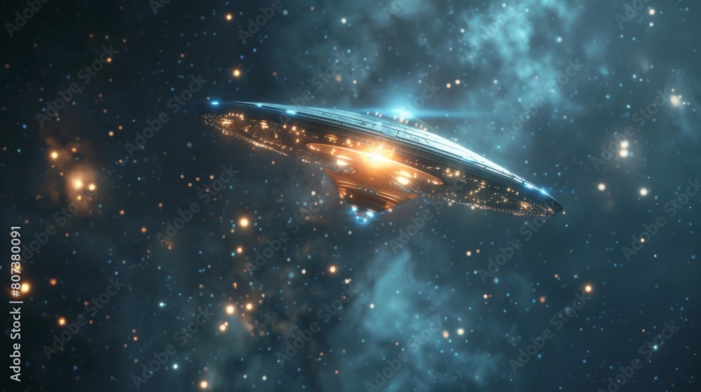 extraterrestrial visitations, mysterious encounter with aliens as their spaceship zooms across the dark sky, bright lights flashing from it extraterrestrial visitations, mysterious encounter with aliens as their spaceship zooms across the dark sky, bright lights flashing from it