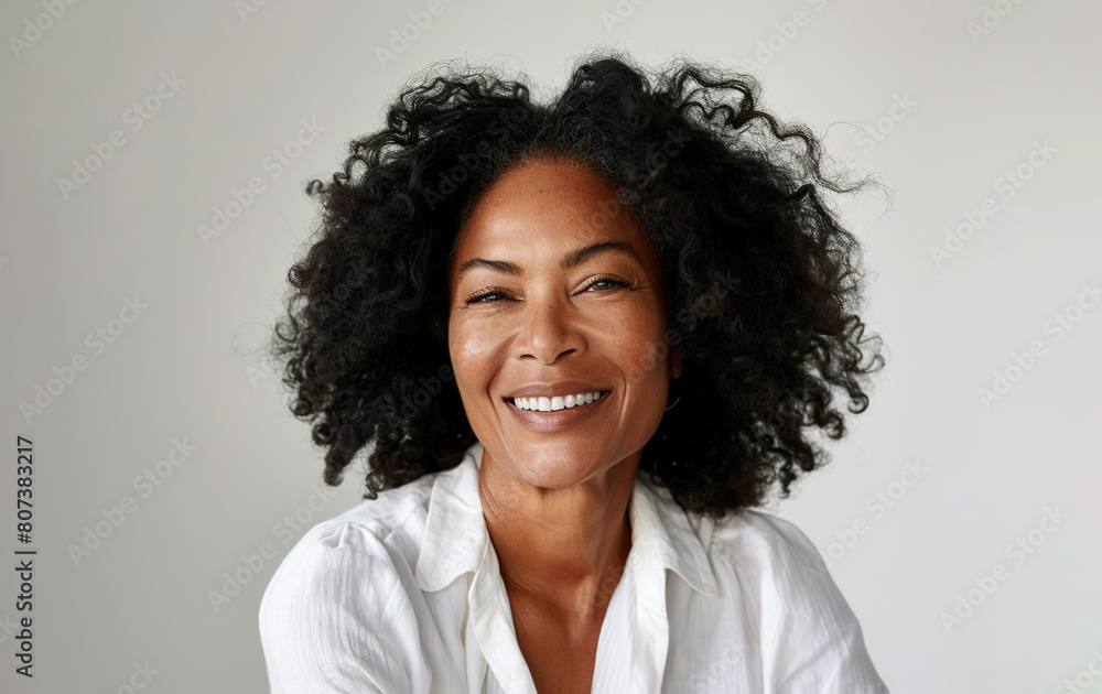 Portrait of beautiful natural mature black woman Portrait of beautiful natural mature black woman