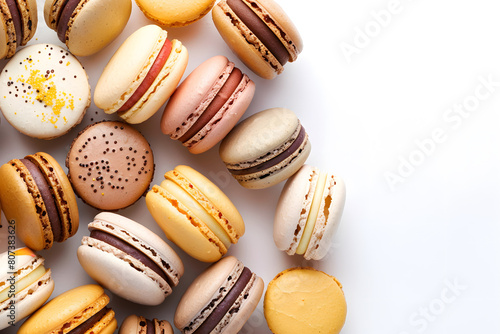 Wallpaper Mural Colorful macarons isolated on background Torontodigital.ca