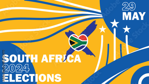 South Africa 2024 elections vector banner design.