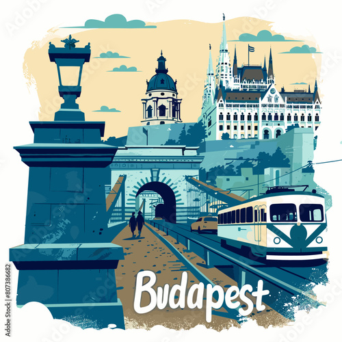 Budapest is a city with a lot of history and beautiful architecture. The city is known for its stunning bridges and buildings, as well as its vibrant culture and lively atmosphere photo