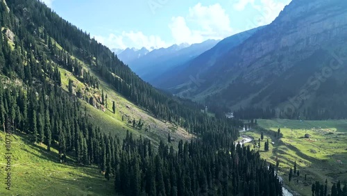 Trek to Lake Tarsar, Jammu and Kashmir, India from the air