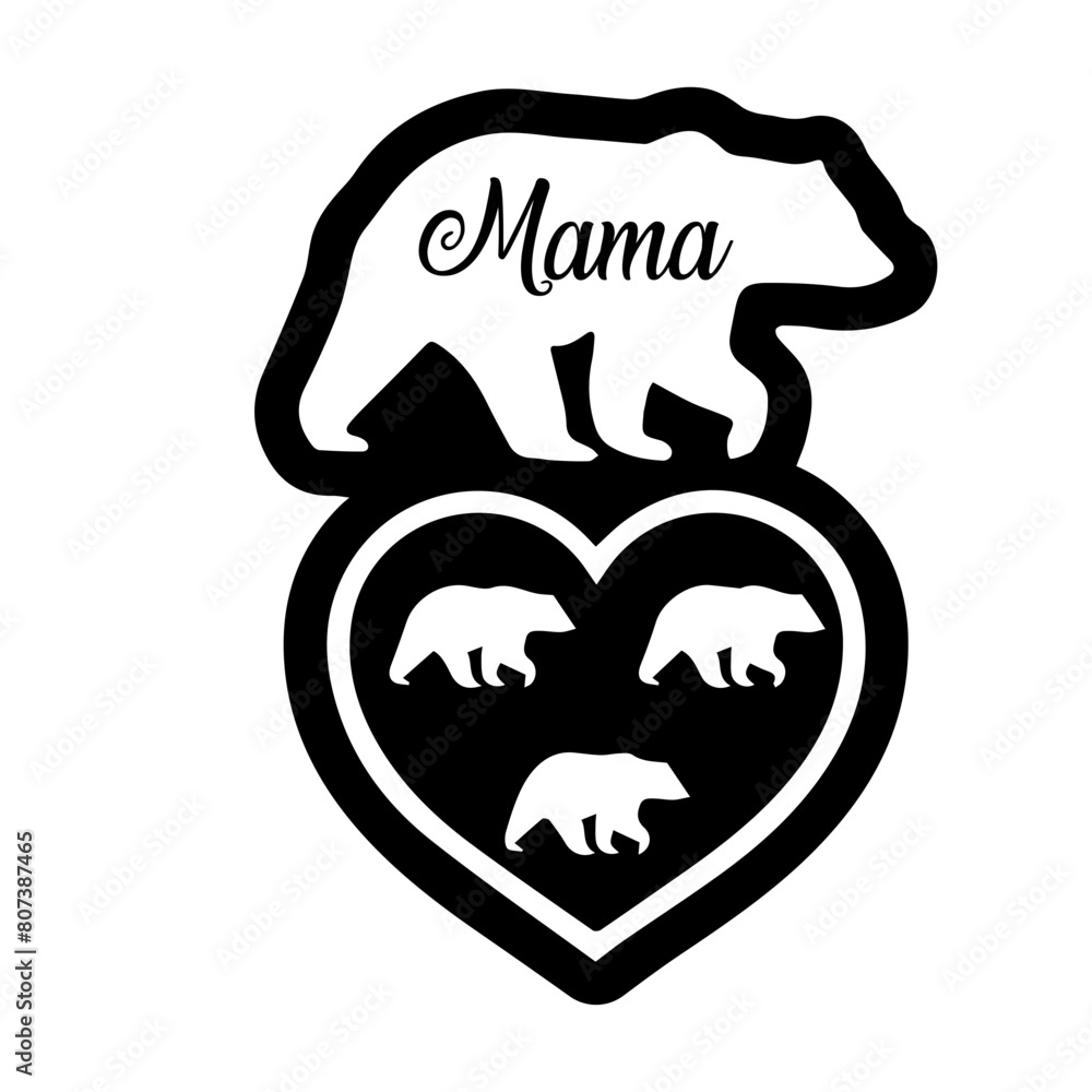 Obraz premium Mama Bear Mothers Day Shirt for Gifts Moms Graphic Tees with Sayings Women Tshirts Tops life mama bear mothers day shirt, gifts moms graphic tees, sayings women's t-shirts