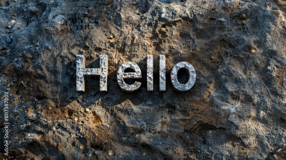 Travertino Hello concept art poster. Travertino Hello concept art poster.