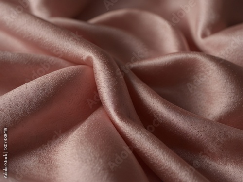 Close-up of enchanting mulberry silk in a luxurious soft pink color