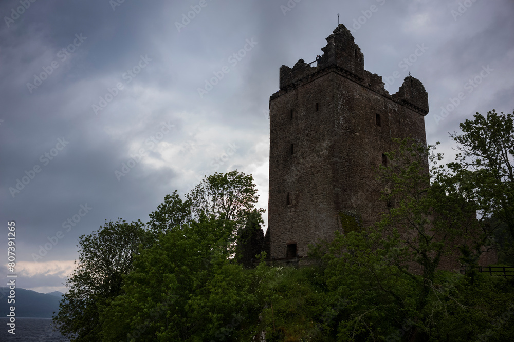 Urquhart Castle beside Loch Ness in the Highlands of Scotland. Urquhart Castle beside Loch Ness in the Highlands of Scotland.