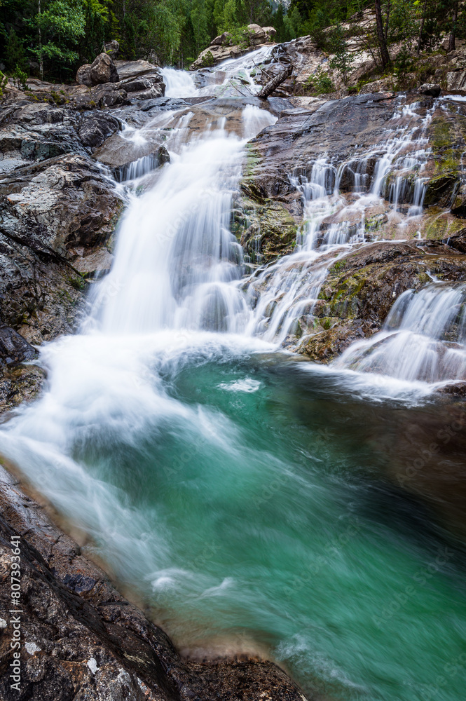 Fototapeta premium Amazing waterfall in the mountains