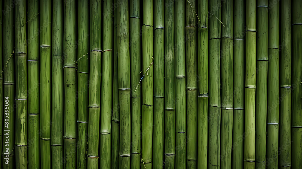Green bamboo wall background Green bamboo wall background