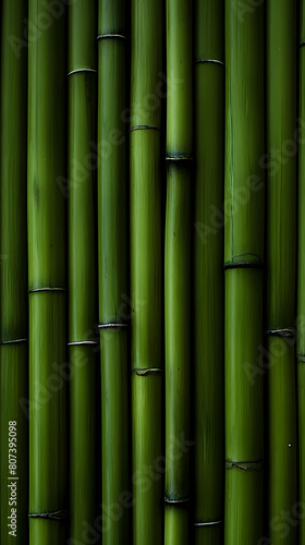 Green bamboo wall background