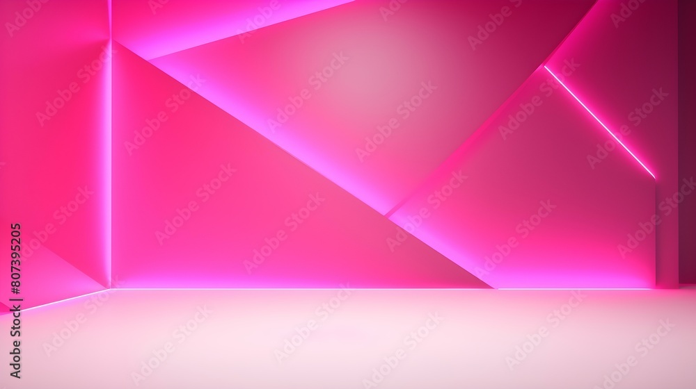 Empty hot pink Studio Background with beautiful Lighting. Modern Space for Product Presentation Empty hot pink Studio Background with beautiful Lighting. Modern Space for Product Presentation