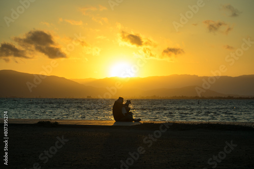 golden hour in the ocean