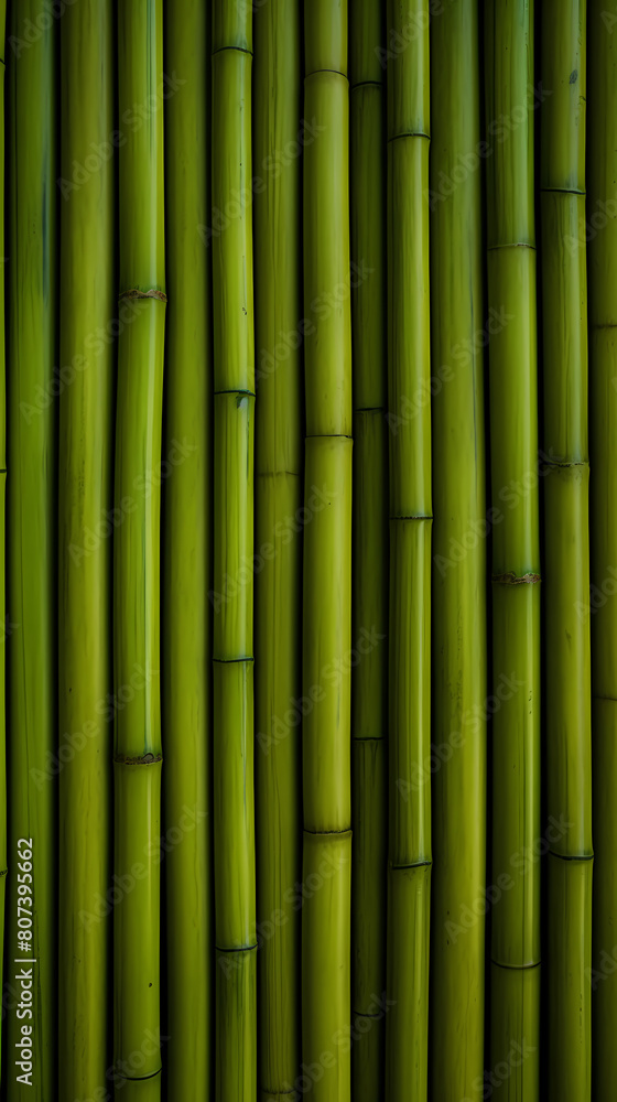 Obraz premium Green bamboo wall background