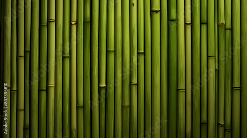 Green bamboo wall background