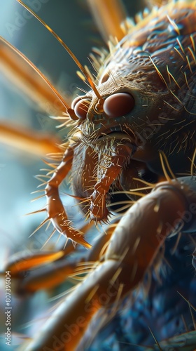 A close up photograph of a horrifying insect